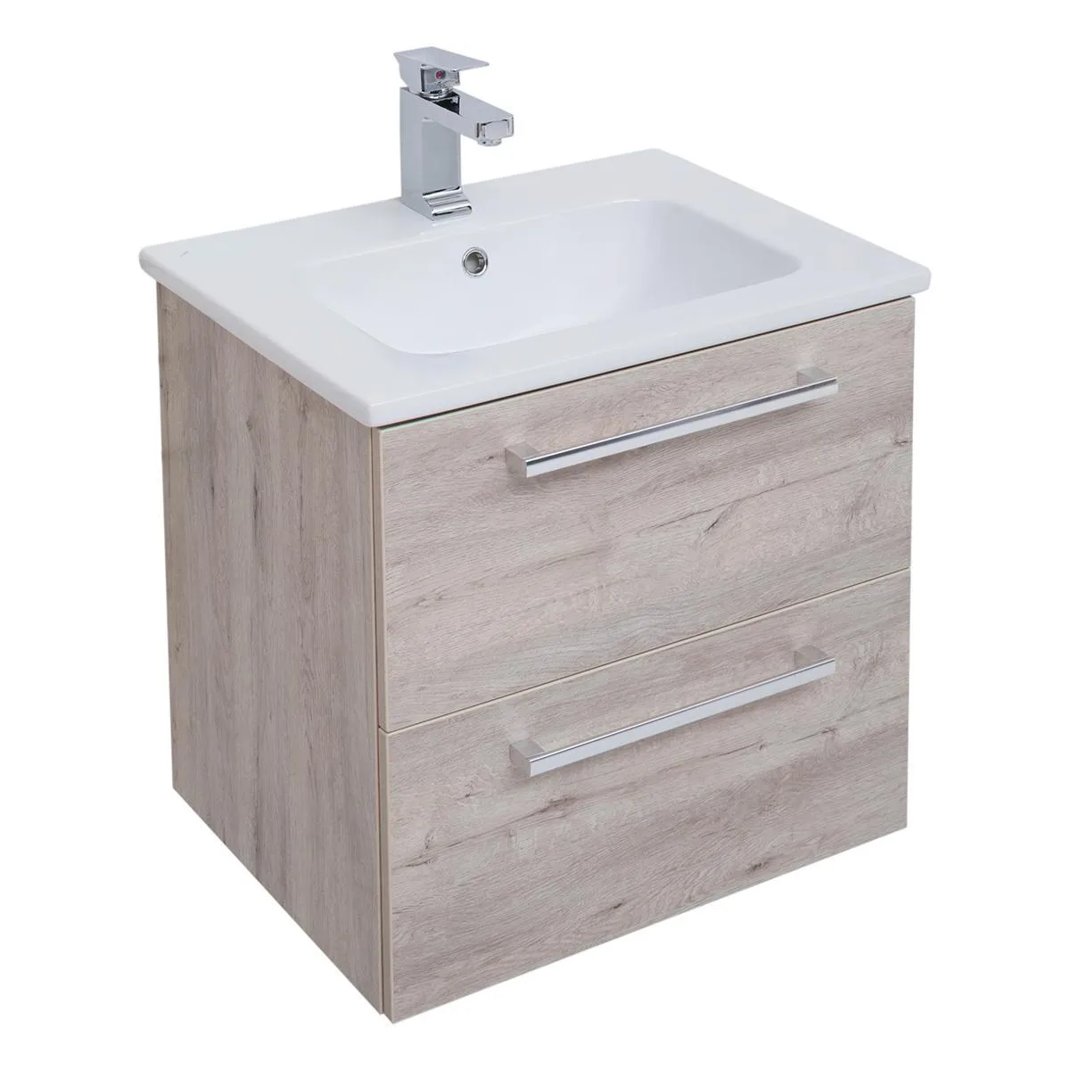 Тумба с раковиной подвесная Dreja Gio 60 см, дуб кантри