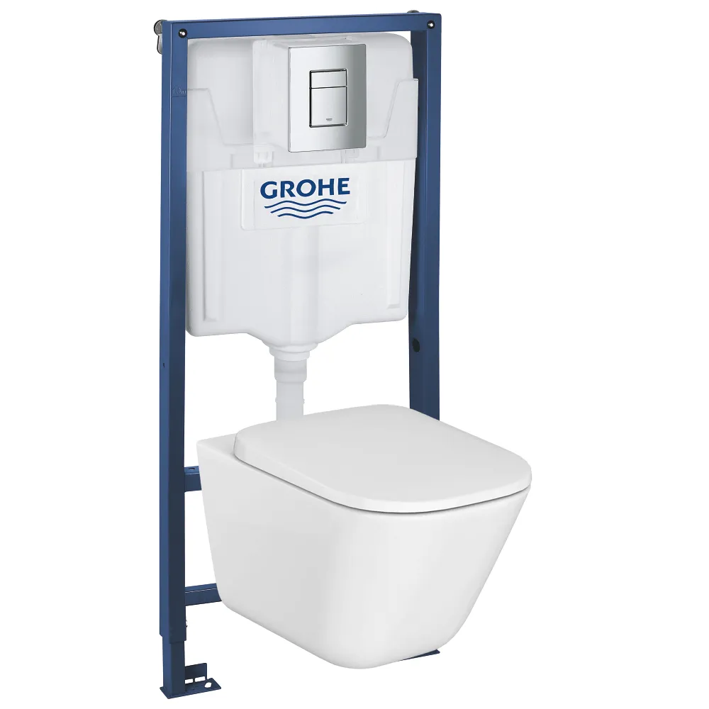 Комплект инсталляция и унитаз подвесной безободковый Grohe Rapid SL The Gap, белый (38772001R2)