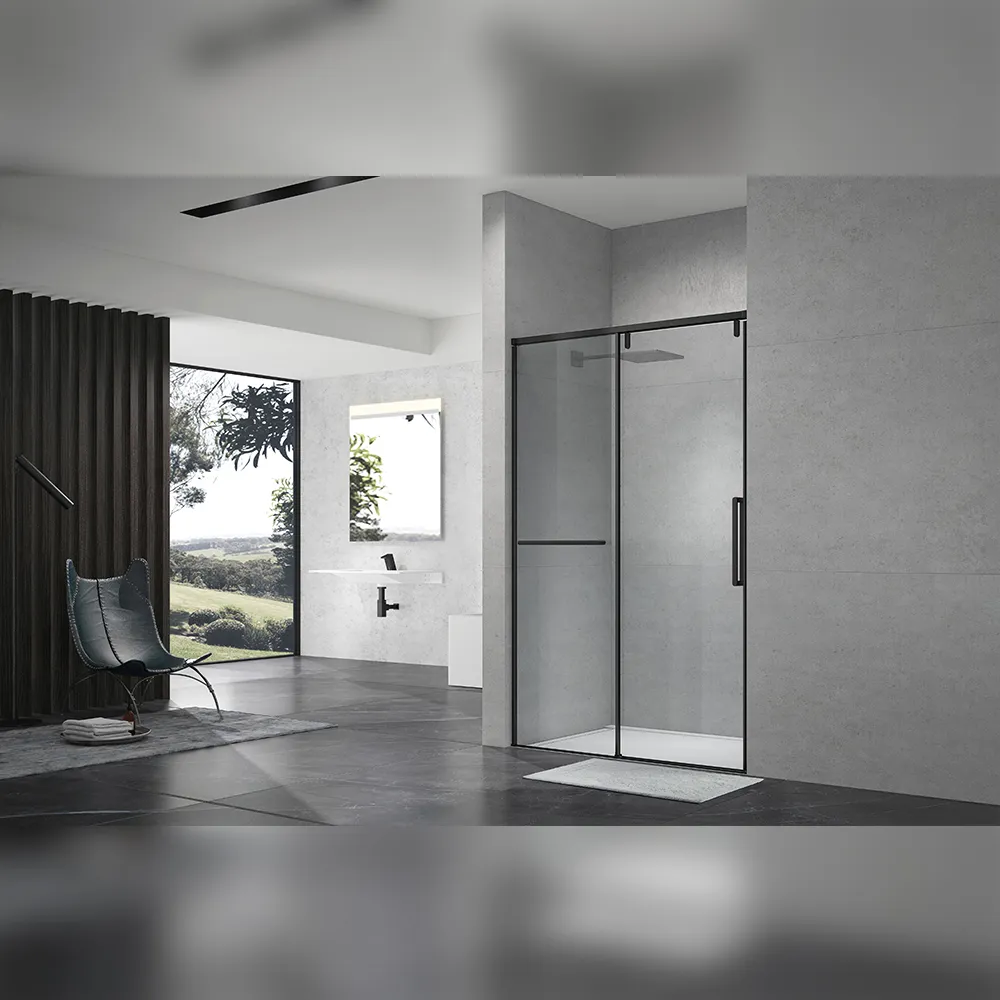 Душевая дверь в нишу Terminus Альба 140х220, черный