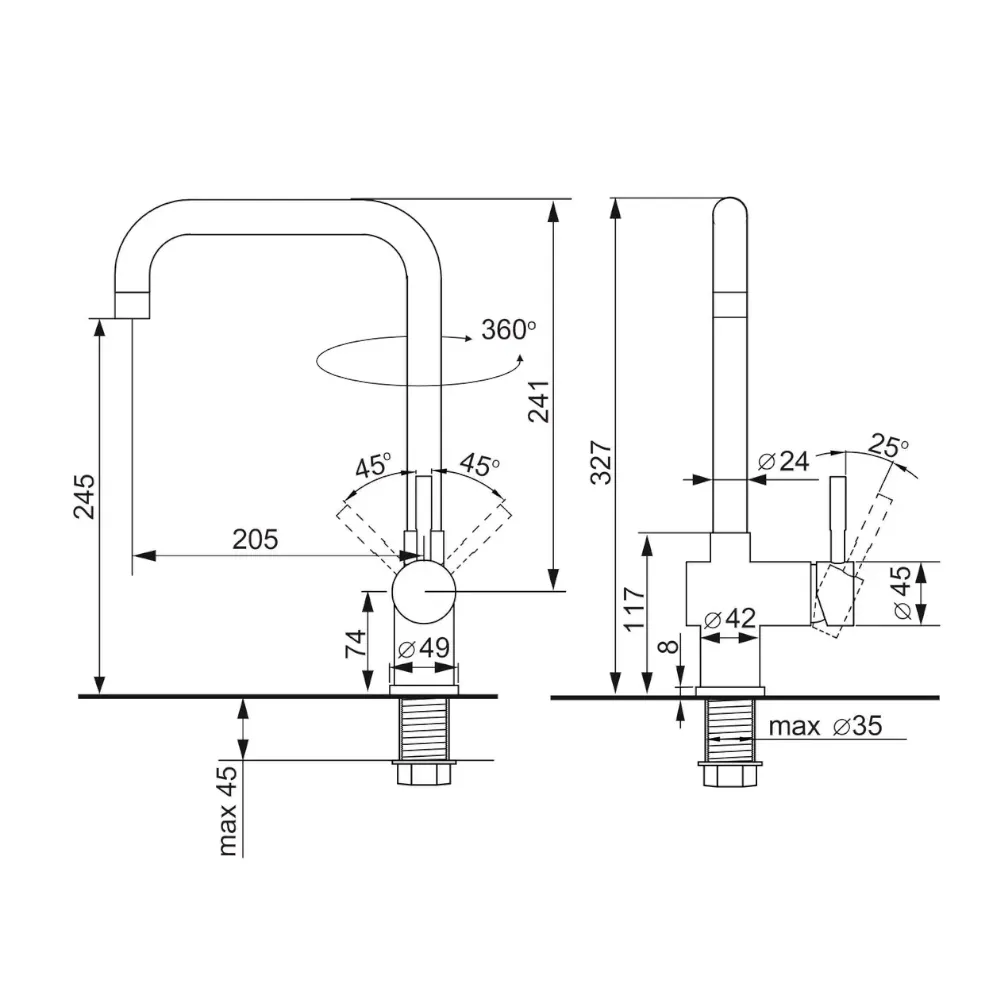 Cмеситель ULGRAN Quartz UQ-023-10, песок