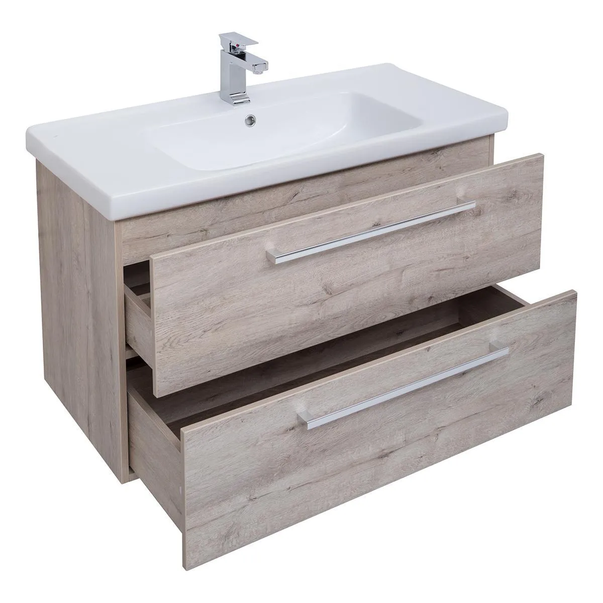 Тумба с раковиной подвесная Dreja Gio 100 см, дуб кантри