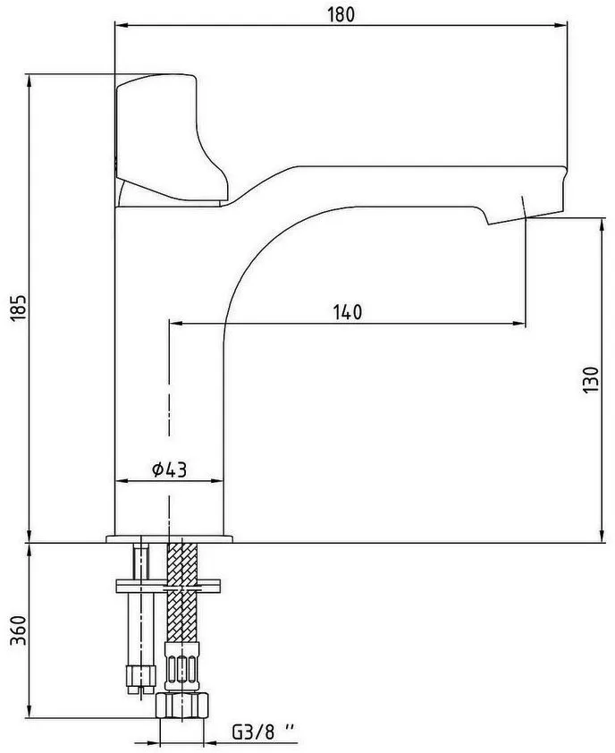 Смеситель для раковины E.C.A Myra 102108986HEX