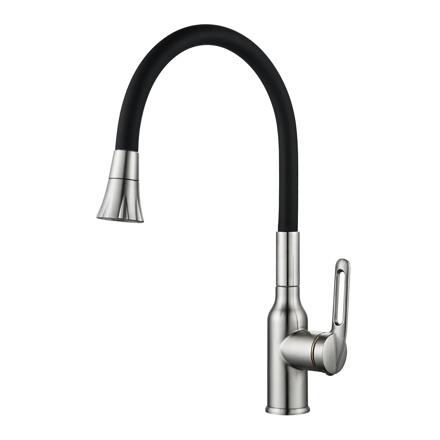 Смеситель для кухни с гибким изливом Raffine F303L-3, сатин