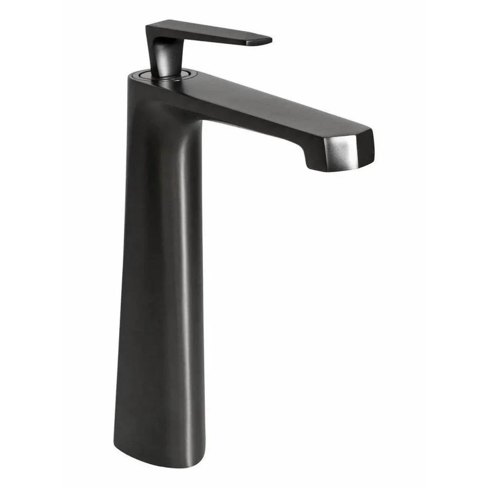 Смеситель для раковины высокий Hansberge H2068BG, графит