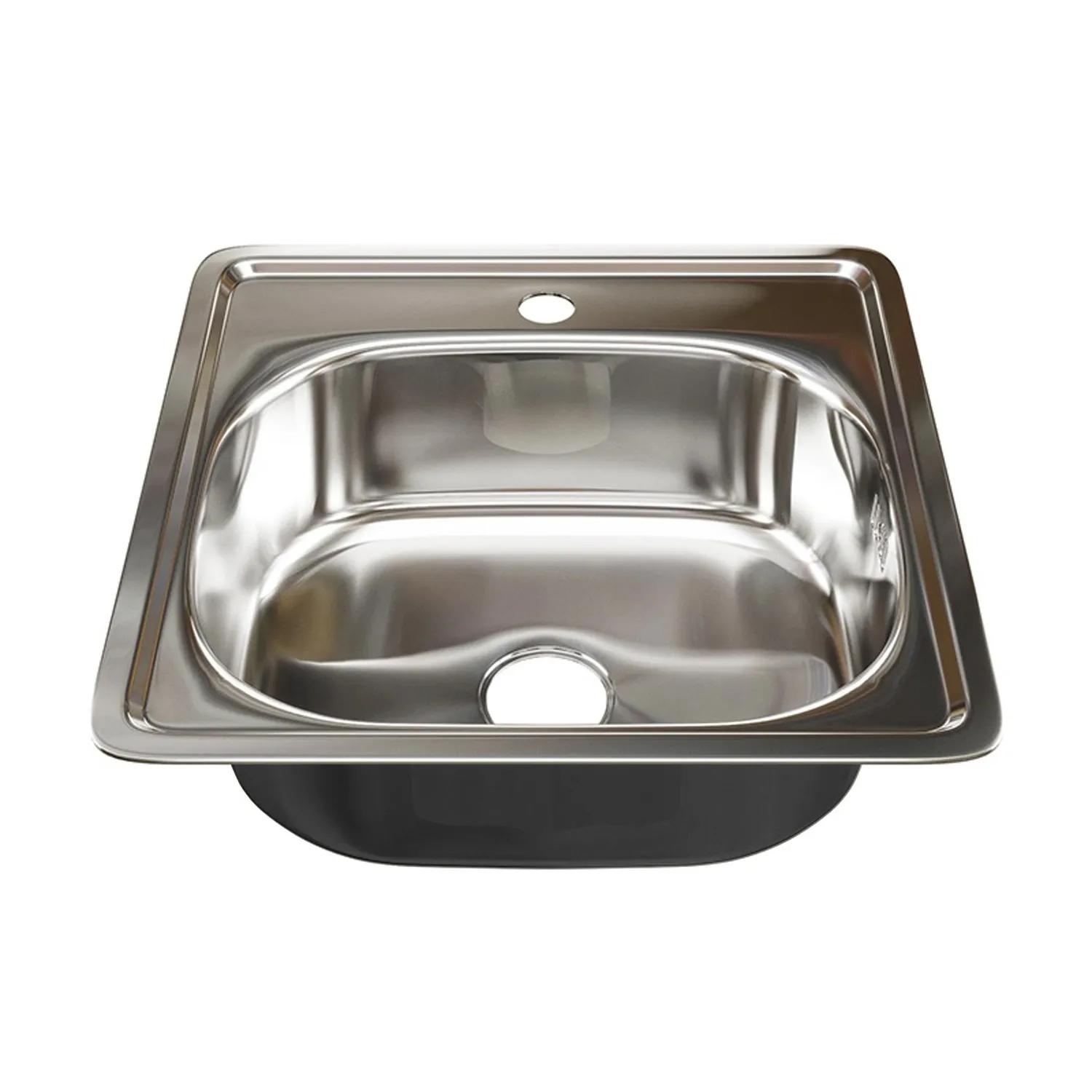 Мойка MIXLINE врез 48х48 (0,4) вып 3 1/2" (глуб чаши 16см) с сифоном/ПОЛИМЕР (558484)