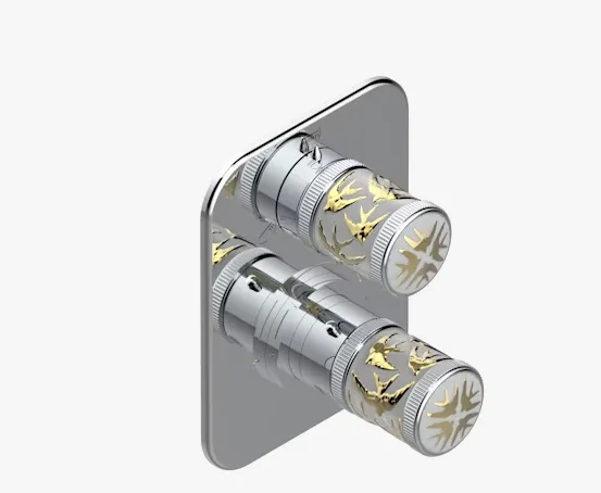 Смеситель для душа THG Hirondelles Gold stamped, на 3 потребителя, хром (A4L A02 5600BE)