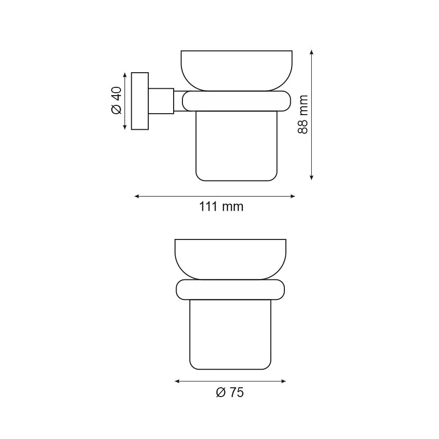 Стакан для ванной Webert Rimini RI500301010, золото