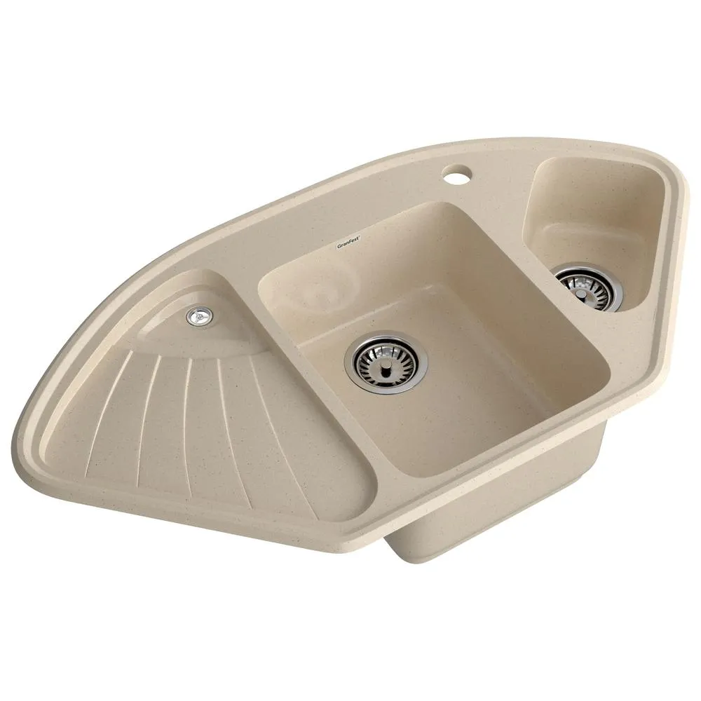 Кухонная мойка GranFest CORNER 1040E, кашемир