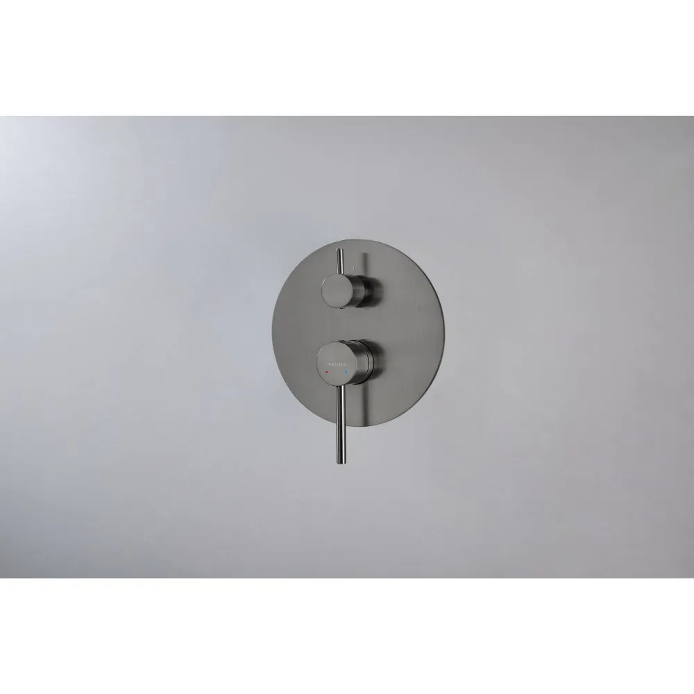 AQ1346BGM ЕВРОПА смеситель для ванны 2 режима (внешняя и скрытая часть), шлиф. черный хром