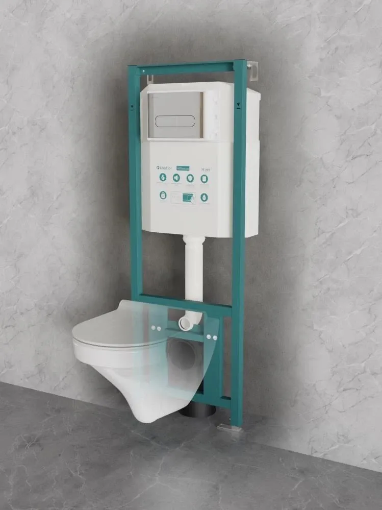 Инсталляция для подвесного унитаза Knotlor ISWC401FG, бирюзовый