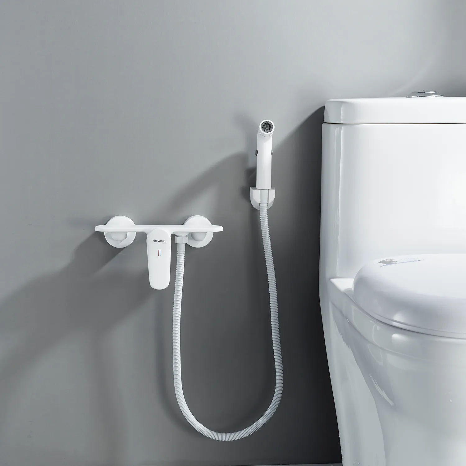 Гигиенический душ со смесителем Shevanik S4705C-1, белый