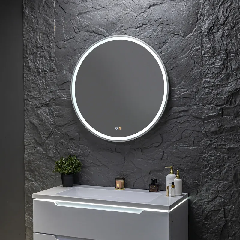 Зеркало Silver Mirrors Делуна/Deluna D800 2.2 (TX, алюм. профиль, цвет серебро, подогрев, сенсорный выключатель)
