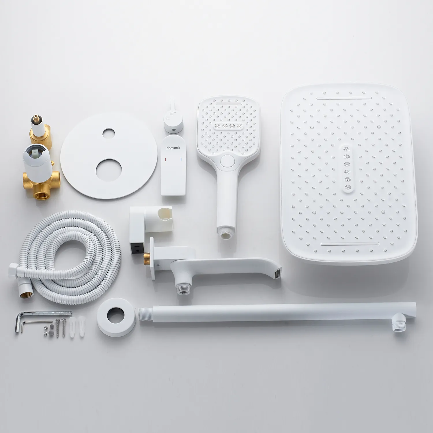 Душевая система встраиваемая Shevanik S4135C, белый