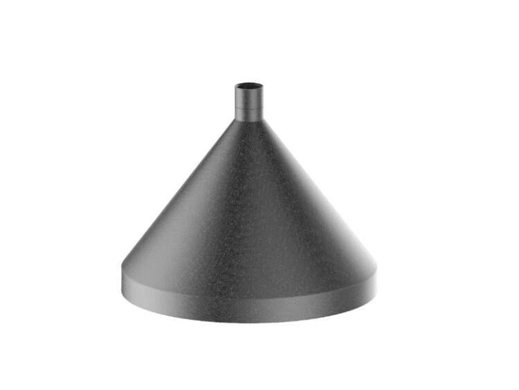 Верхний душ Fantini Fontane Bianche, 200х200х158, Matt Gun Metal PVD (47 P5 8106)