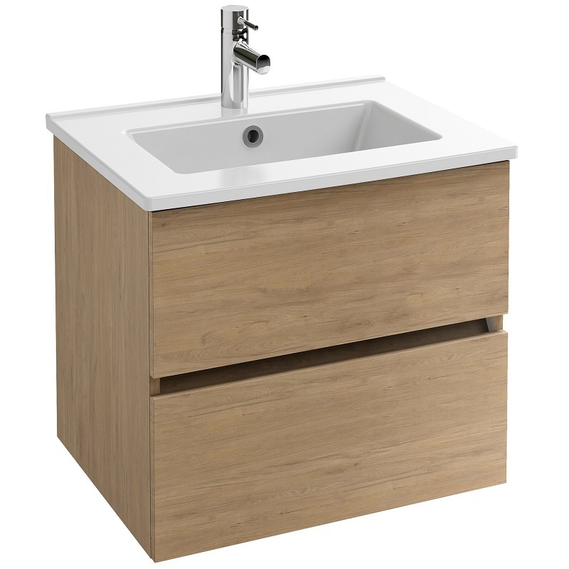 EB2381-E75 Tolbiac Тумба под раковину Jacob Delafon 60см, 2 ящика, цвет Дуб Давос натуральный