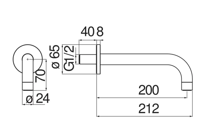 Излив для ванны Nobili Rubinetterie Velvet black матовый черный (AV00158/36BM)