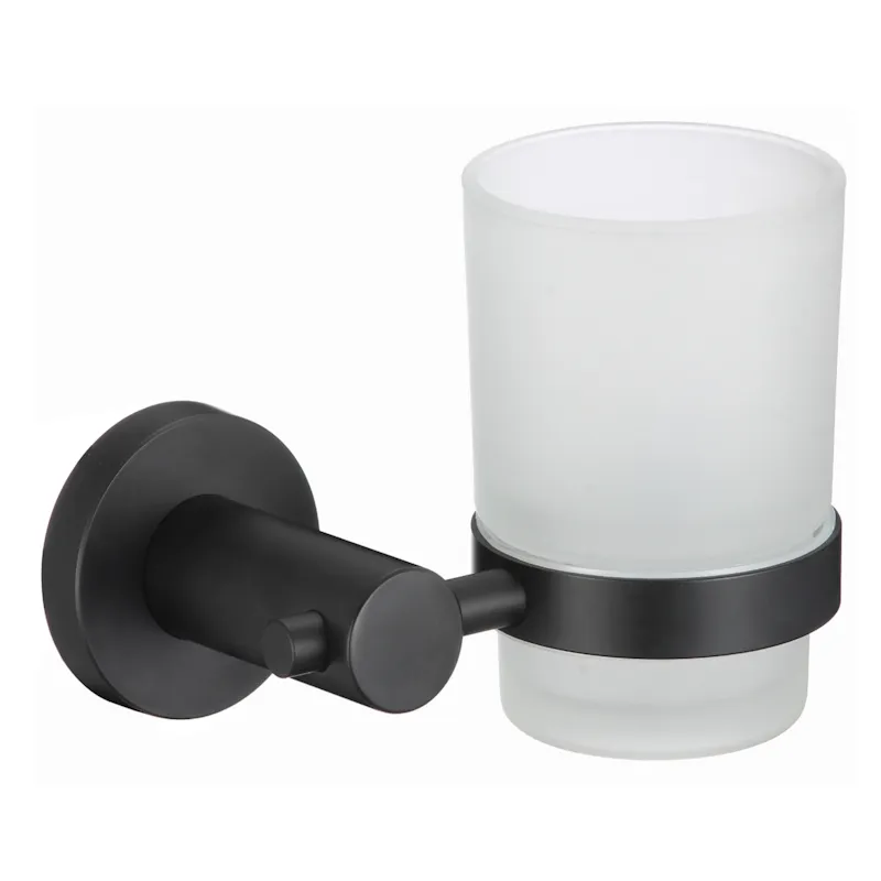 Стакан стеклянный с настенным держателем Savol S-005658H