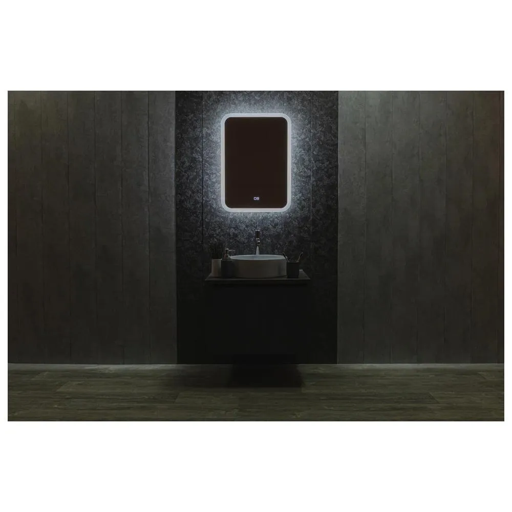 Зеркало Silver Mirrors Stiv-Lite 500х700 - 2 (открытая подсветка, cенсорный выключатель, подогрев)