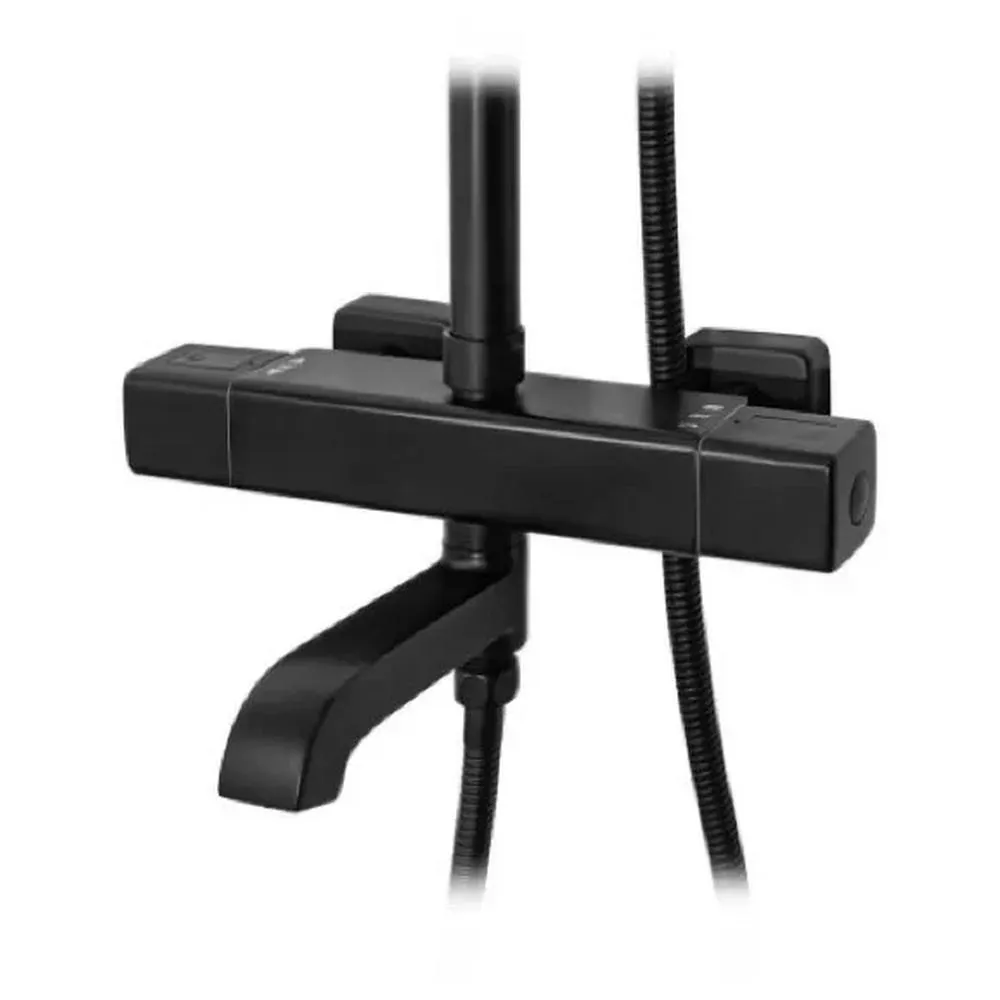 Душевая система с термостатом Grocenberg GB7005BL, черный