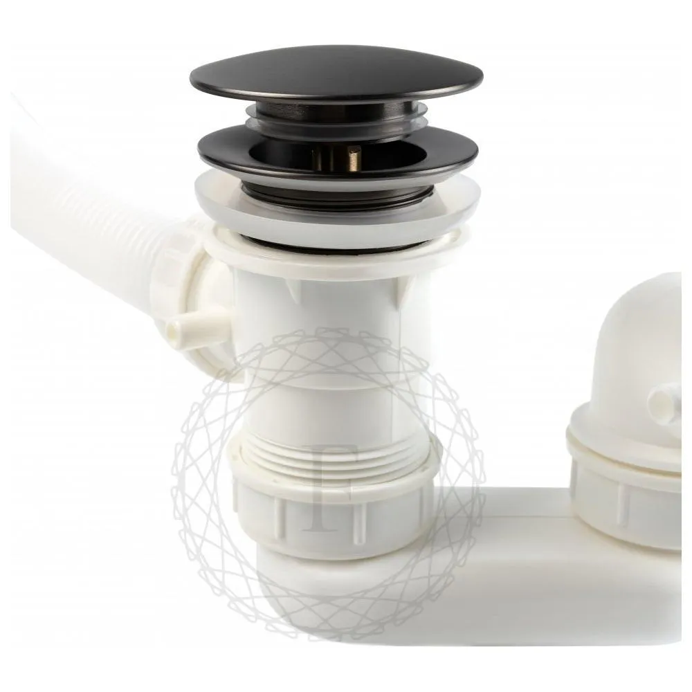 Слив-перелив (автомат, 90 см.) FILARETE FL90BG, графит