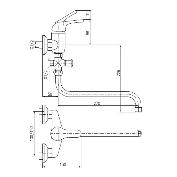 Смеситель для ванны Rav Slezak Sazava SA056.5
