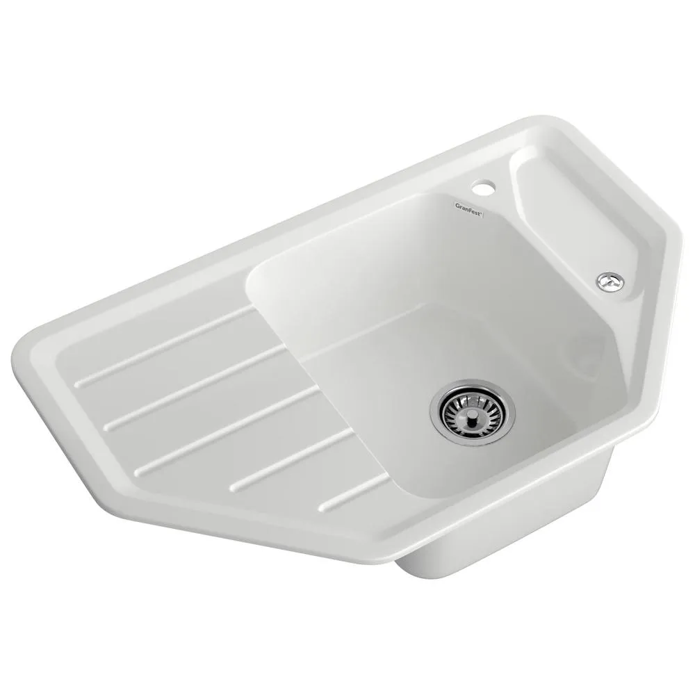 Кухонная мойка GranFest CORNER 800E, иней