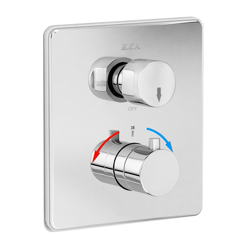 Термостатический смеситель E.C.A для ванны (внешняя часть) (102167215EX-KDE)