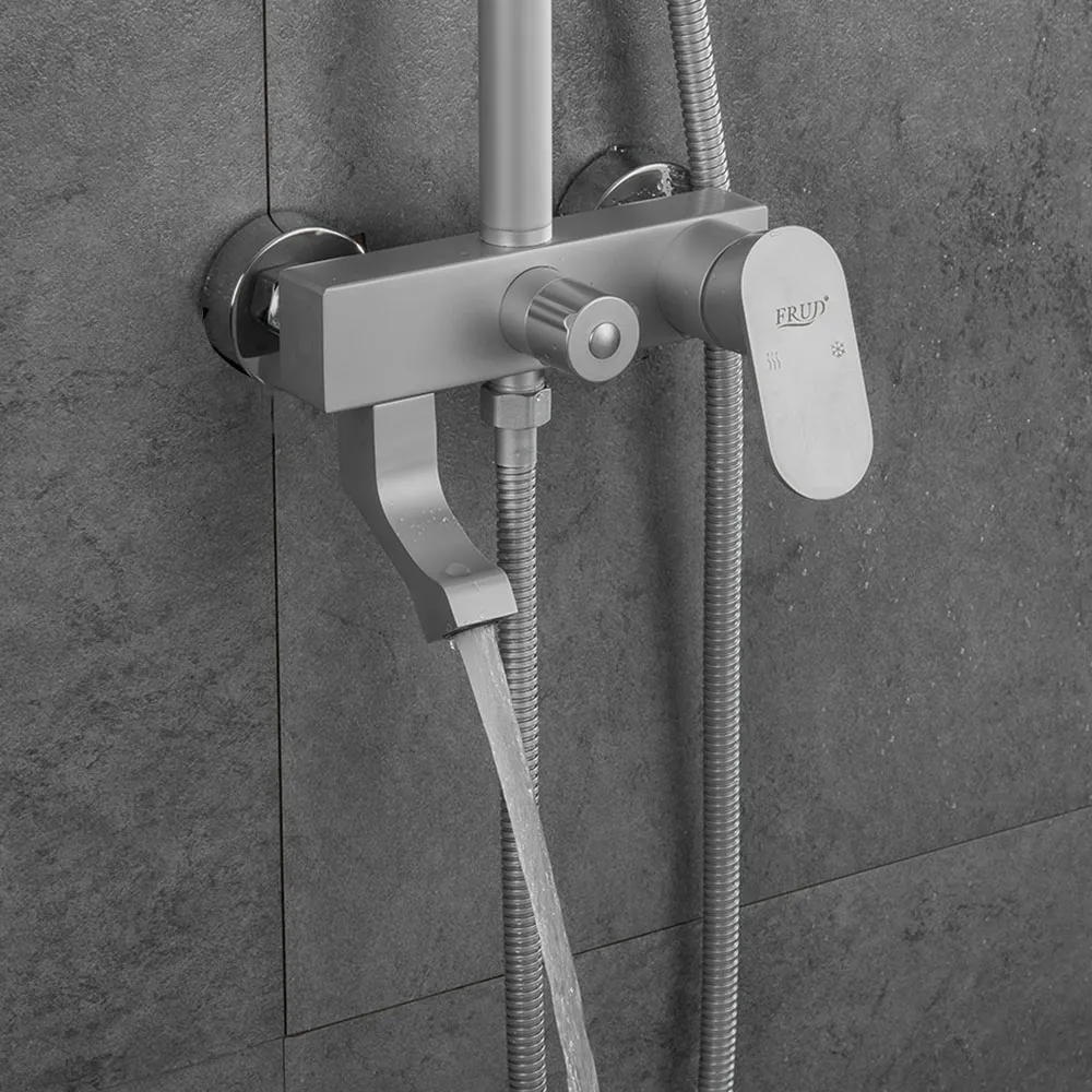 Душевая система FRUD R24001, серебристый