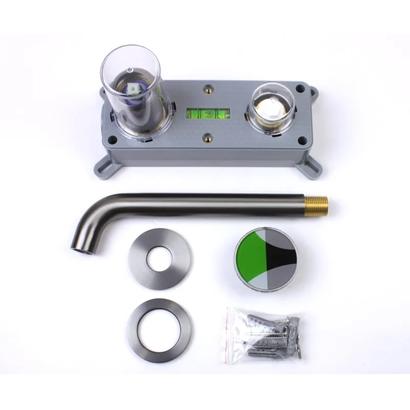 Смеситель для раковины встраиваемый Bronze de Luxe 9007GM-G, графит/зеленый