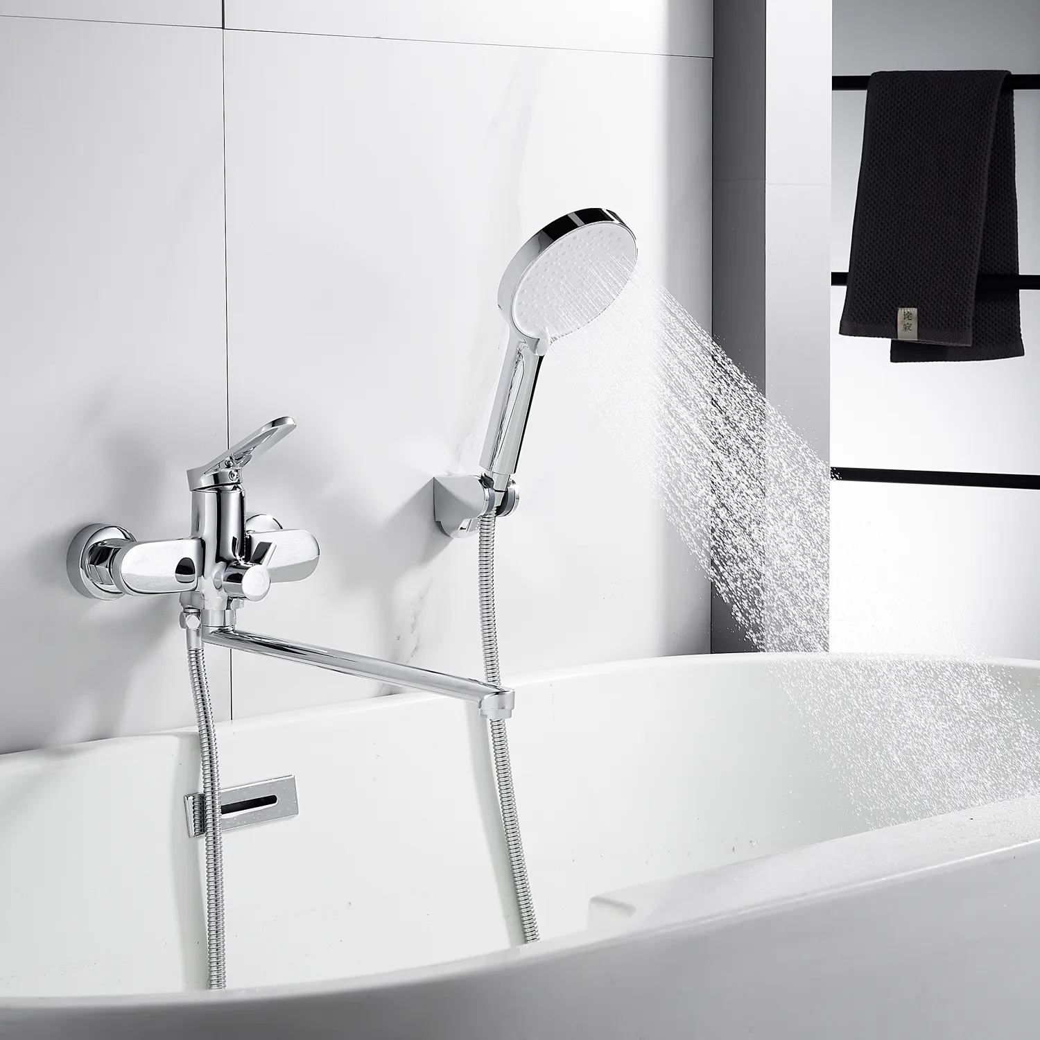 Смеситель для ванны Shevanik S4322, хром