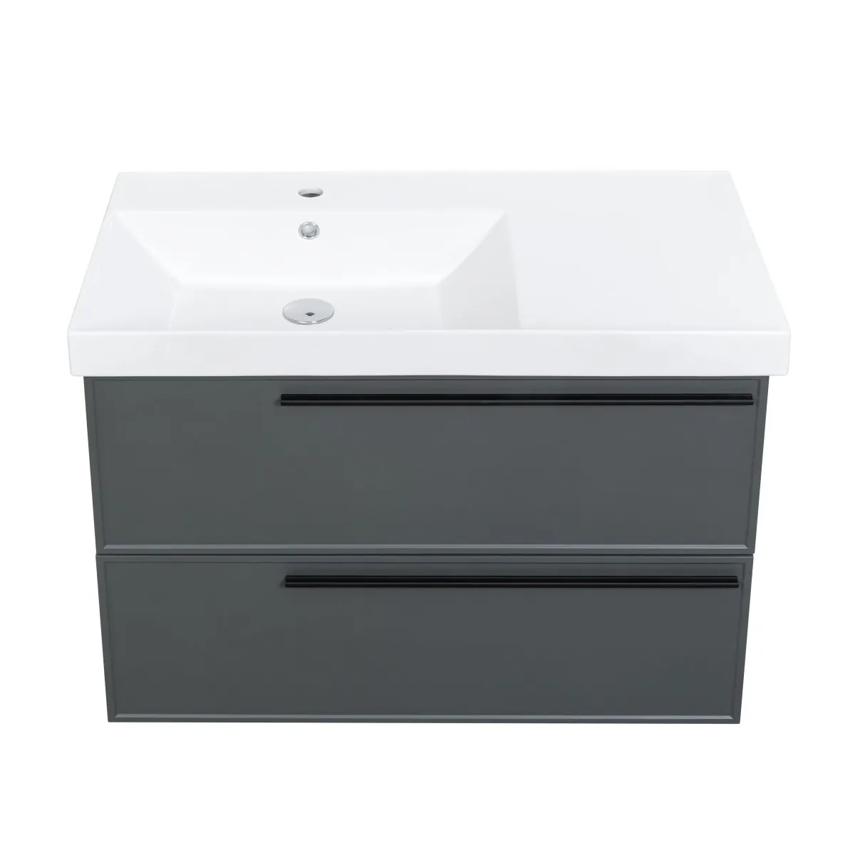 Тумба под раковину подвесная La Fenice Elba TWIN FNC-01-ELB-G-90-2, серо-зеленая