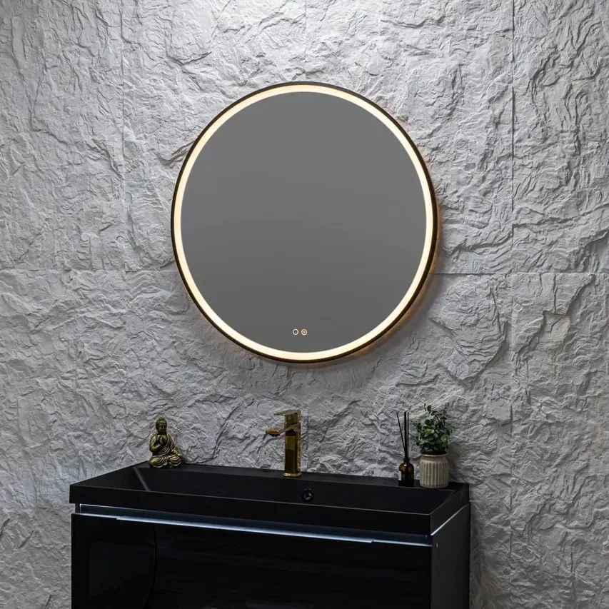 Зеркало Silver Mirrors Делуна/Deluna D800 2.2 (TX, алюм. профиль, цвет черный, подогрев, сенсорный выключатель)