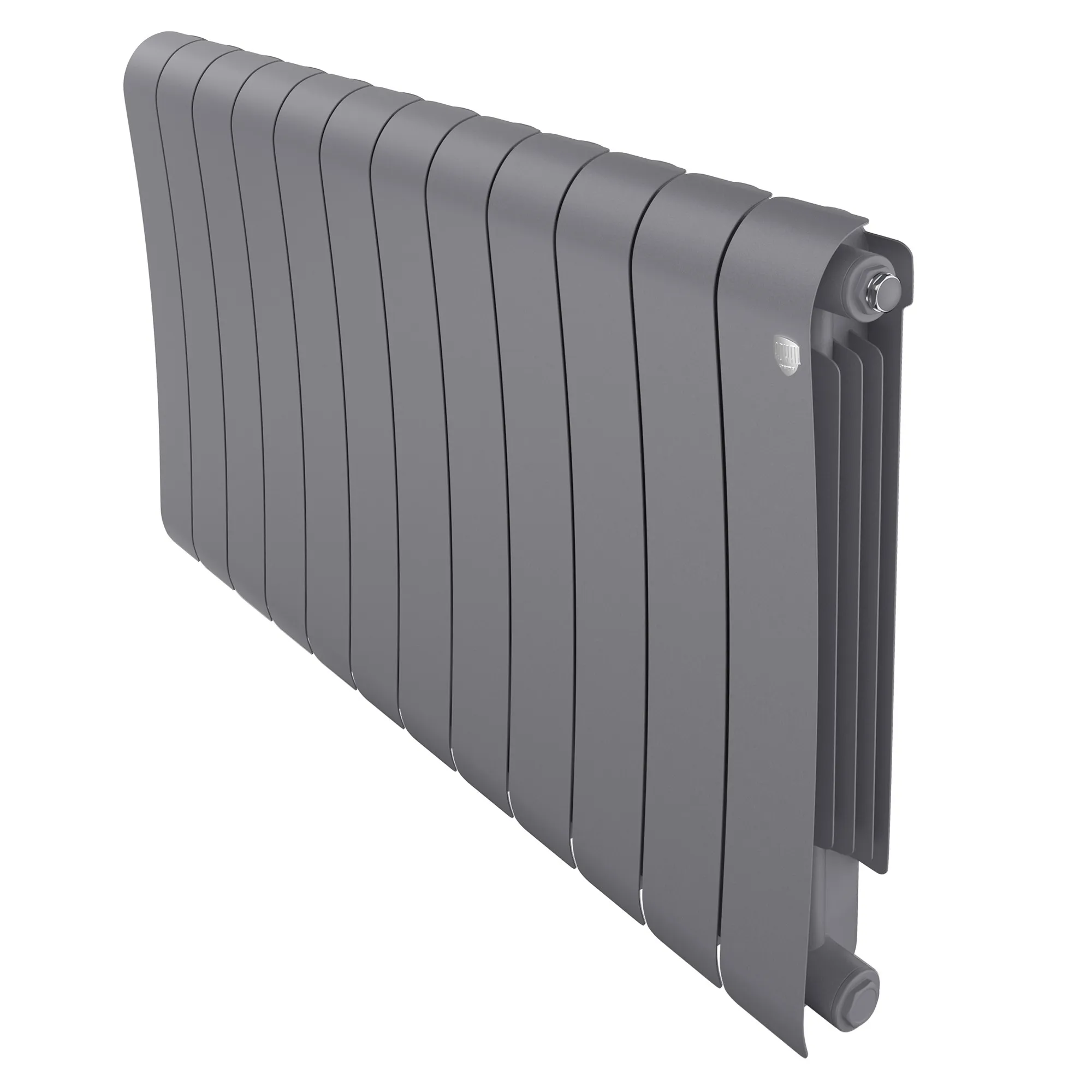 Радиатор биметаллический Royal Thermo Infinity 500 Silver Satin 12 секций, боковое подключение