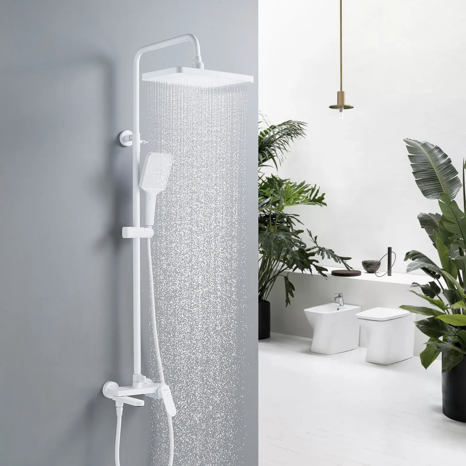 Душевая система Shevanik S4536C, белый