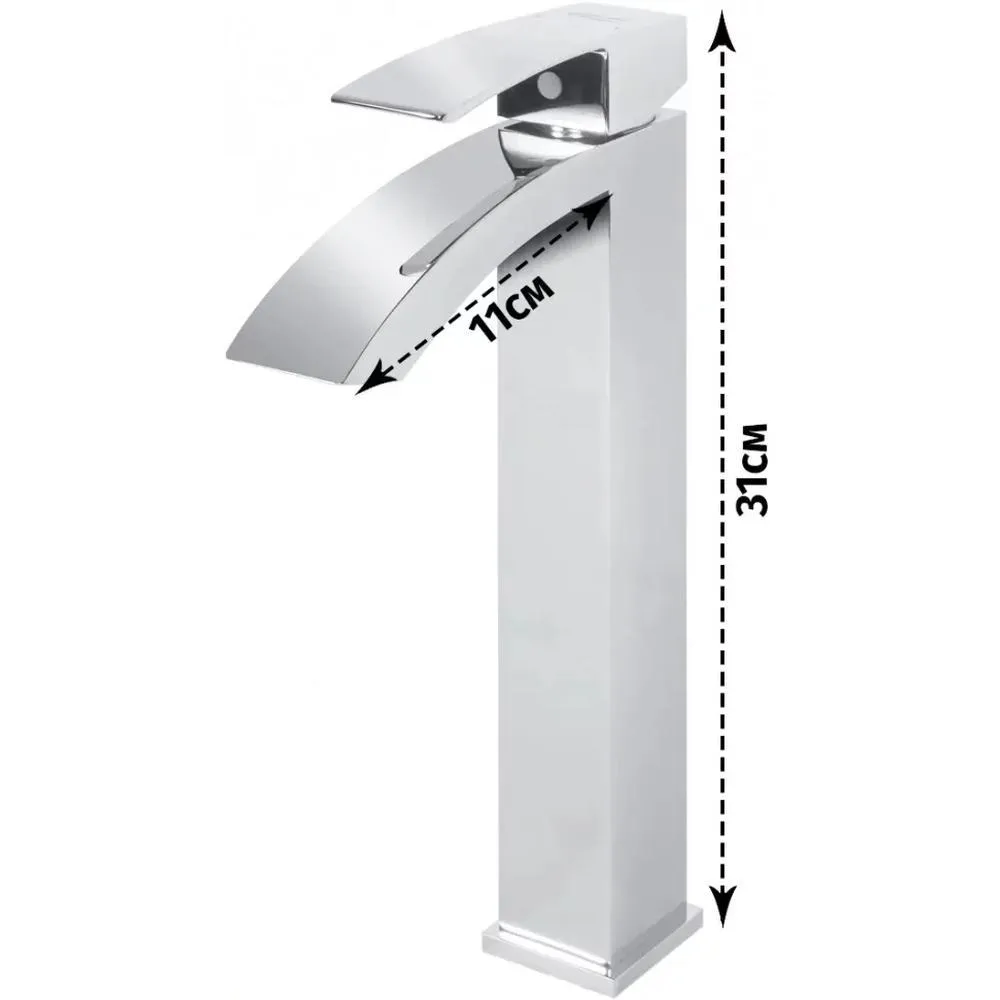 Смеситель для раковины высокий Grocenberg GB3007CR, хром