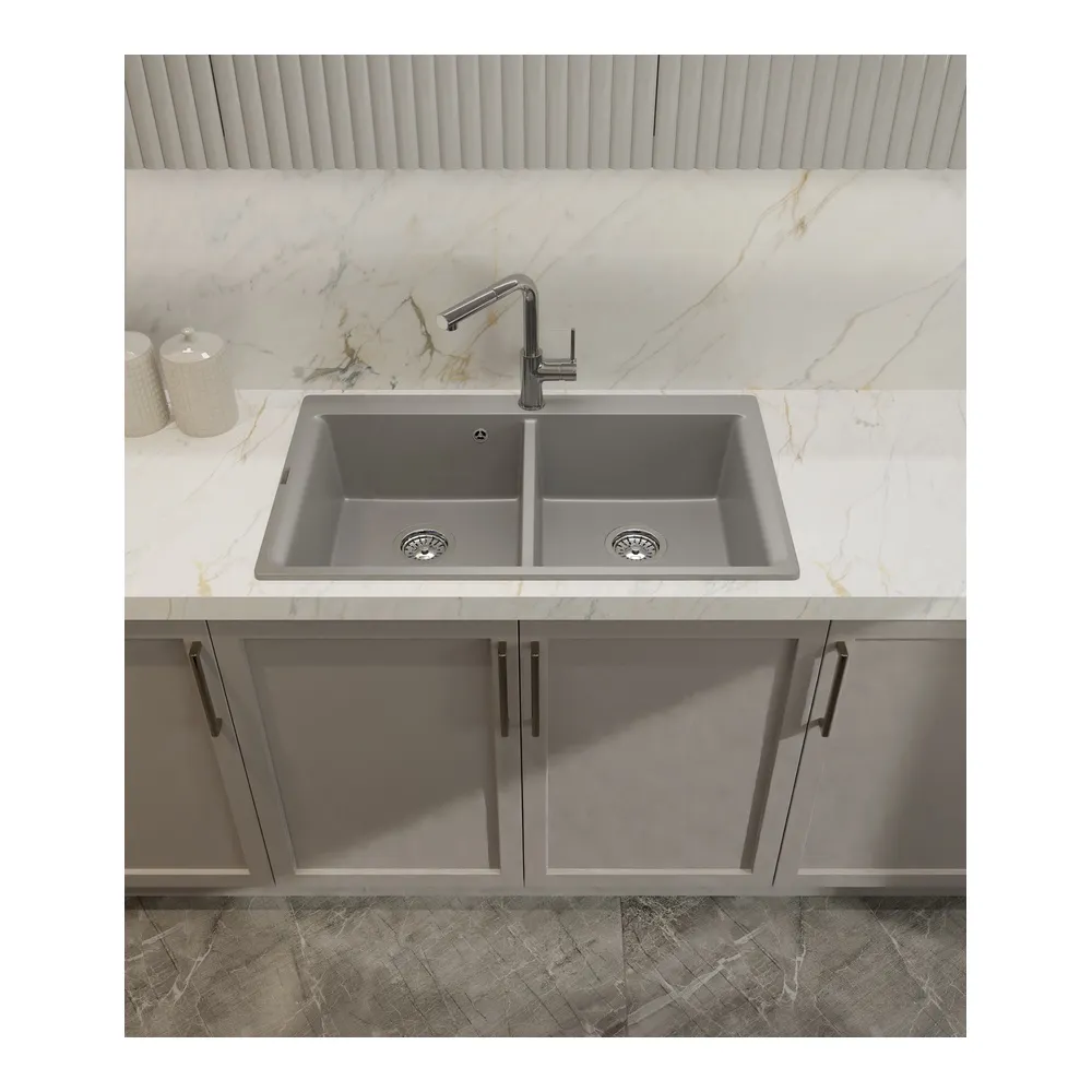 Кухонная мойка Rivelato AXEL X-90-2D, серый металлик