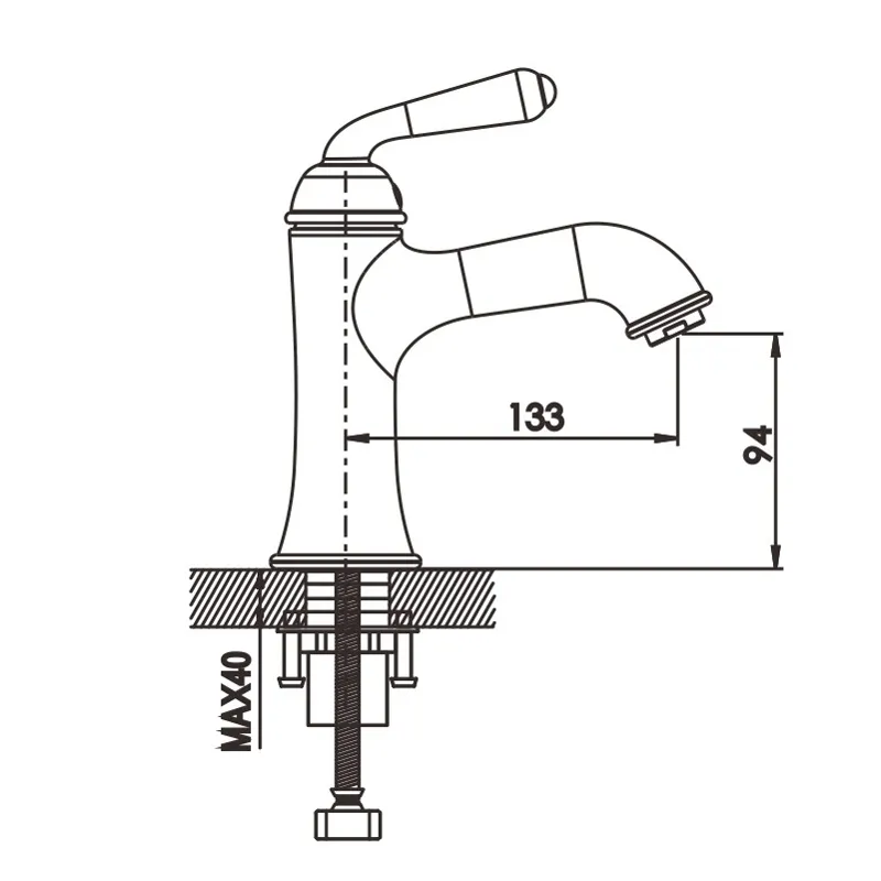 Смеситель для раковины Rose R02E R0201E, золото