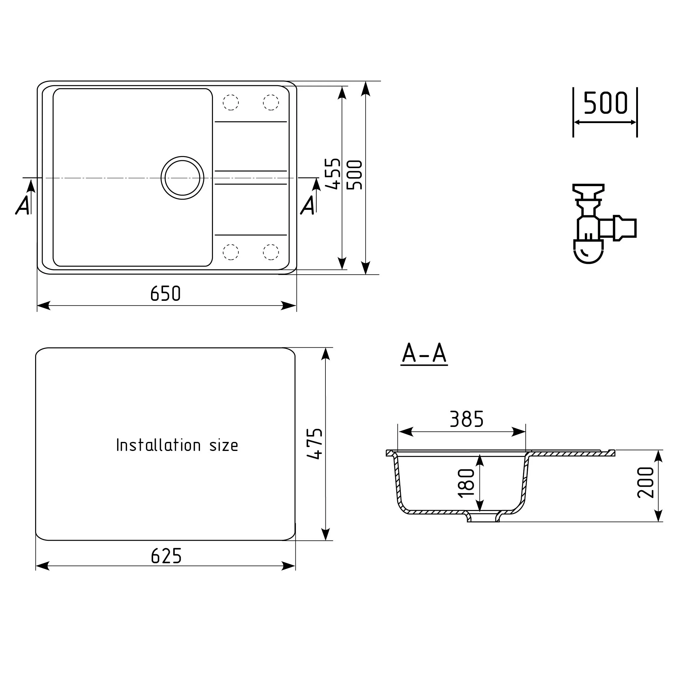 Кухонная мойка Ulgran Quartz Prima 650-02, лен