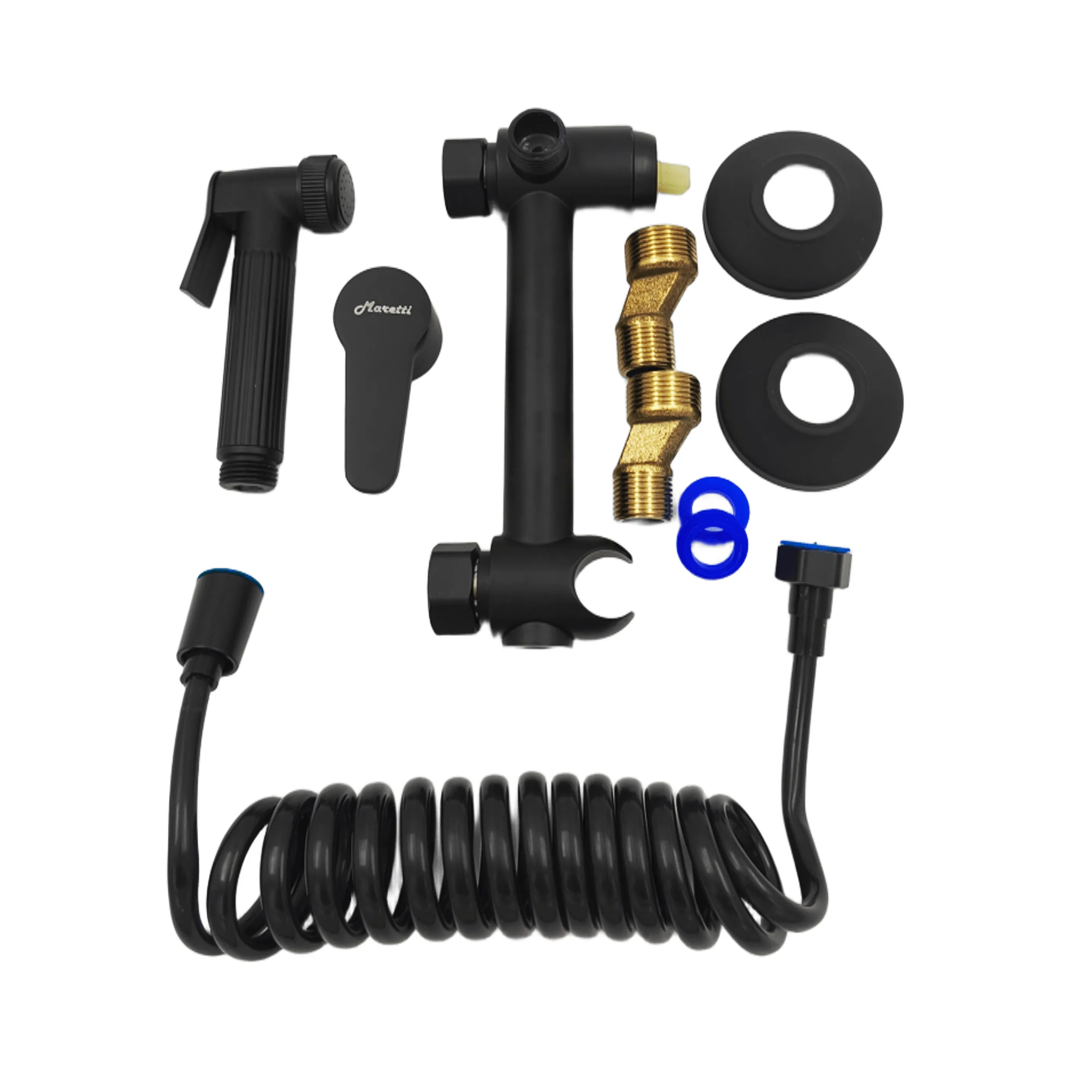 Гигиенический душ со смесителем Maretti Project Black PB30RN69, черный