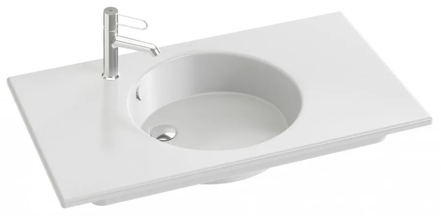 Раковина-столешница Jacob Delafon ODEON RIVE EXAV112-Z-00 с гладкой нижней поверхностью (для установки на мебель), 90 см.