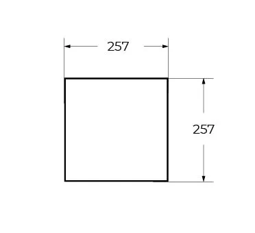 Вставка для подвесной металлической полки Cezares Cadro 257х257х16, Bianco (CADRO-30/30-MENS-BIANCO)
