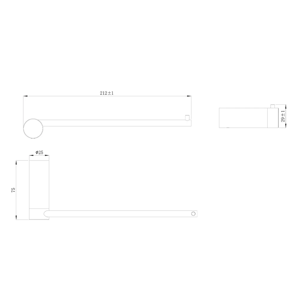 Полотенцедержатель Raiber RPB-80004, черный