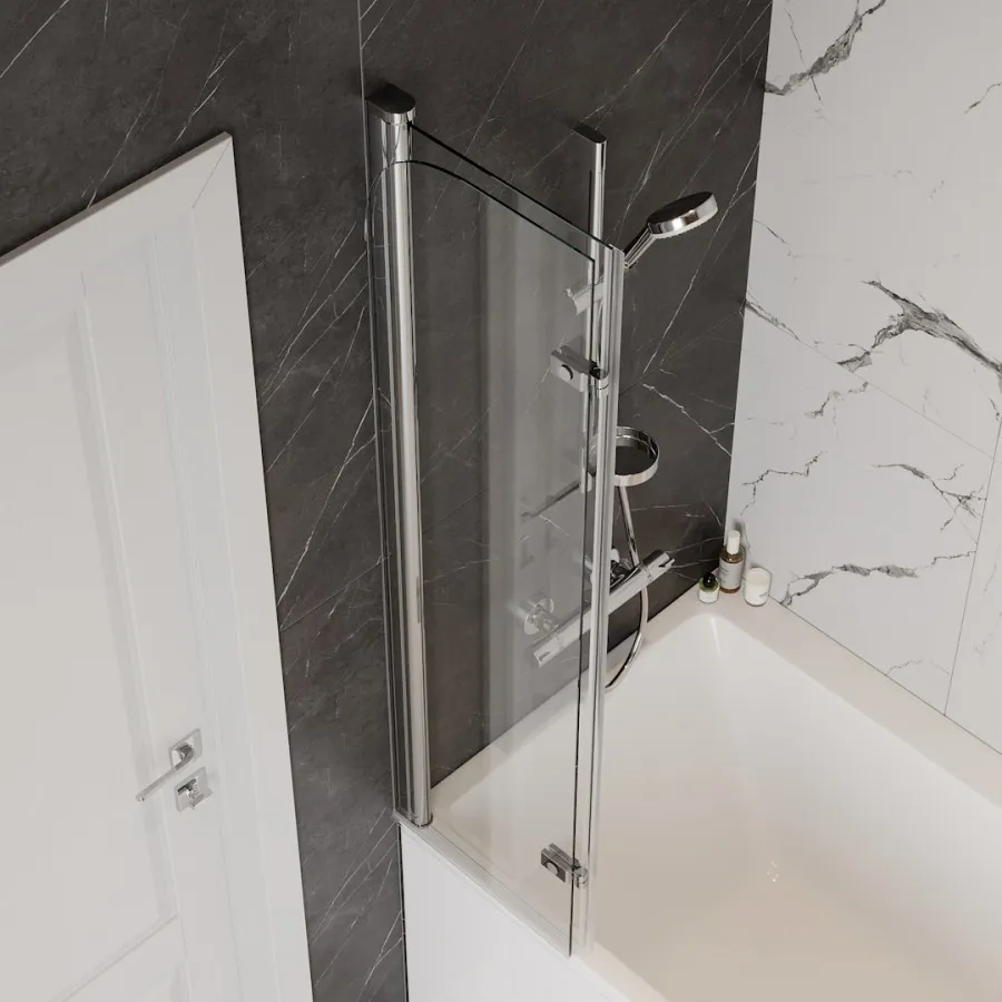 Шторка на ванну 80х140 см Maretti Valentina VA41R8014097-015, профиль хром