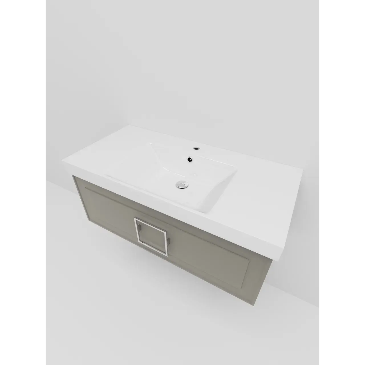 Тумба под раковину подвесная La Fenice Cubo FNC-01-CUB-C-100, бежевая