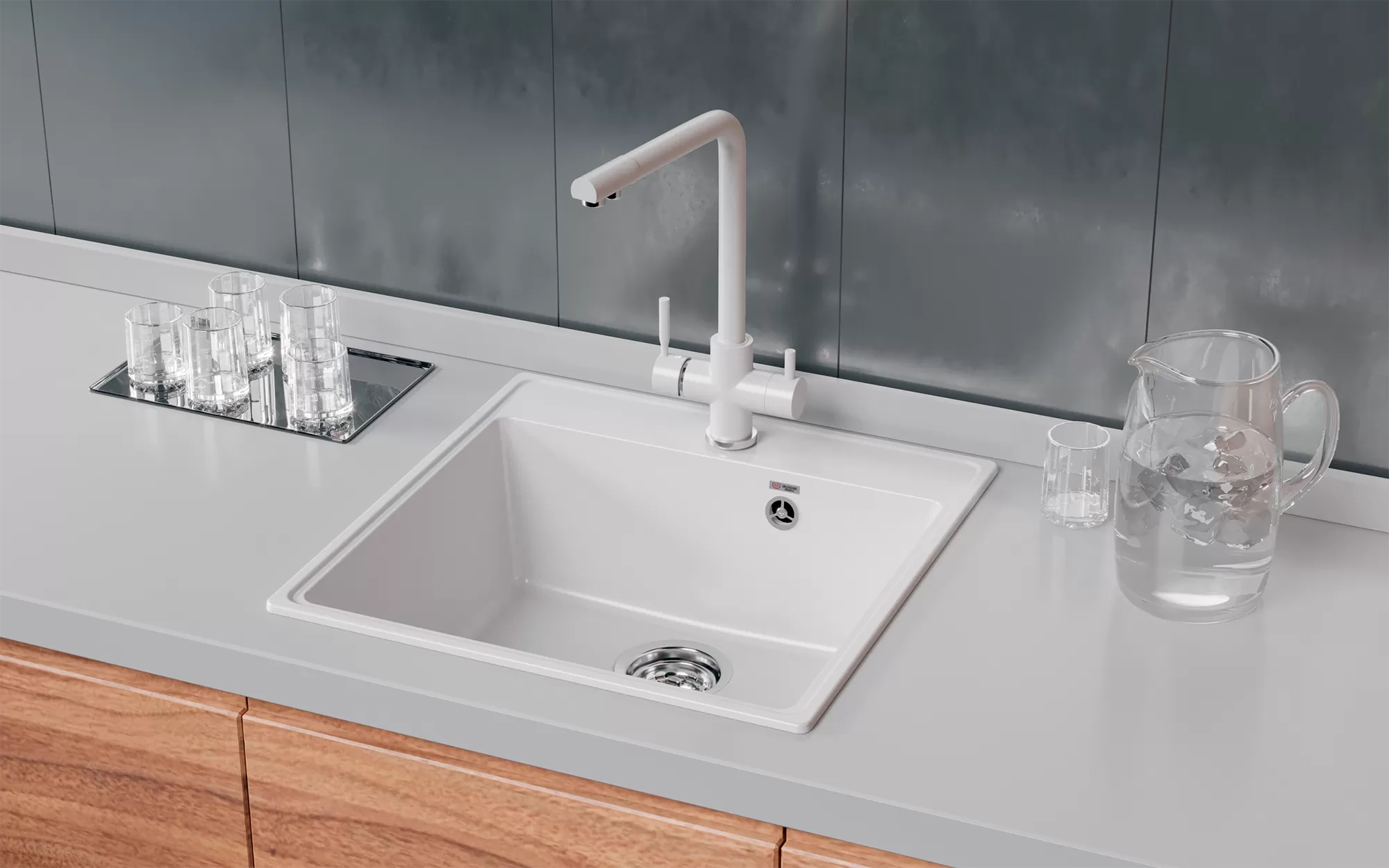 Мойка ULGRAN Quartz жасмин (Forte 505-01)