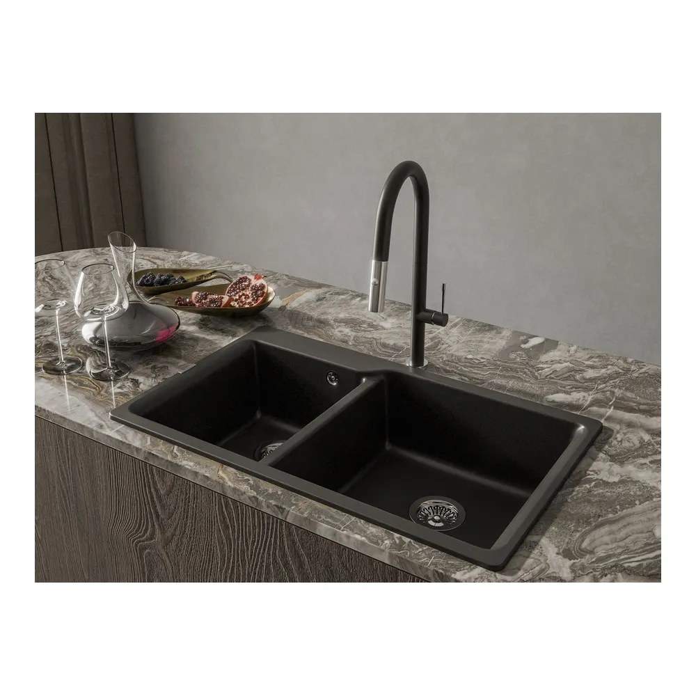 Кухонная мойка Rivelato AXEL X-90D, черный