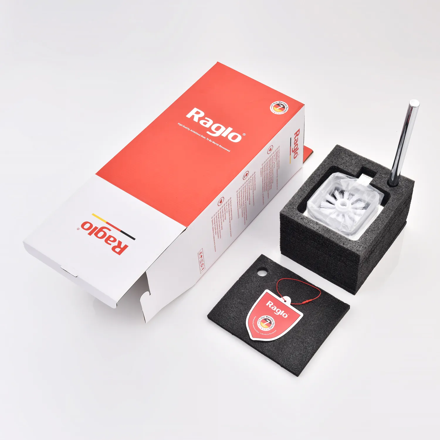 Ёршик для унитаза Raglo R301.10 с держателем,хром