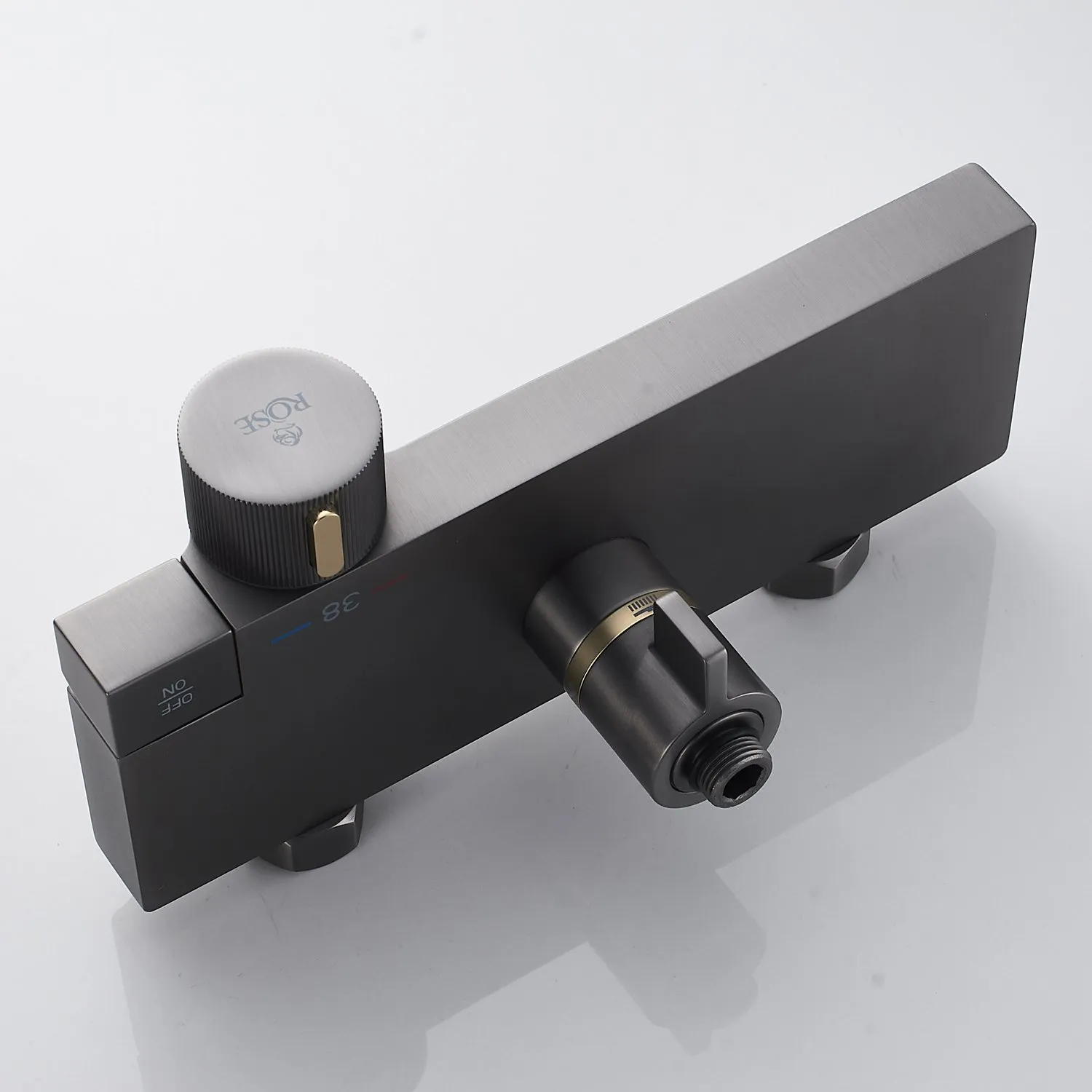 Душевая система с термостатом Rose R1896T-6, пепельный