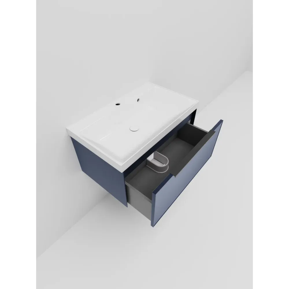 Тумба под раковину подвесная La Fenice SIMPLA FNC-01-SIM-BG-80, синяя