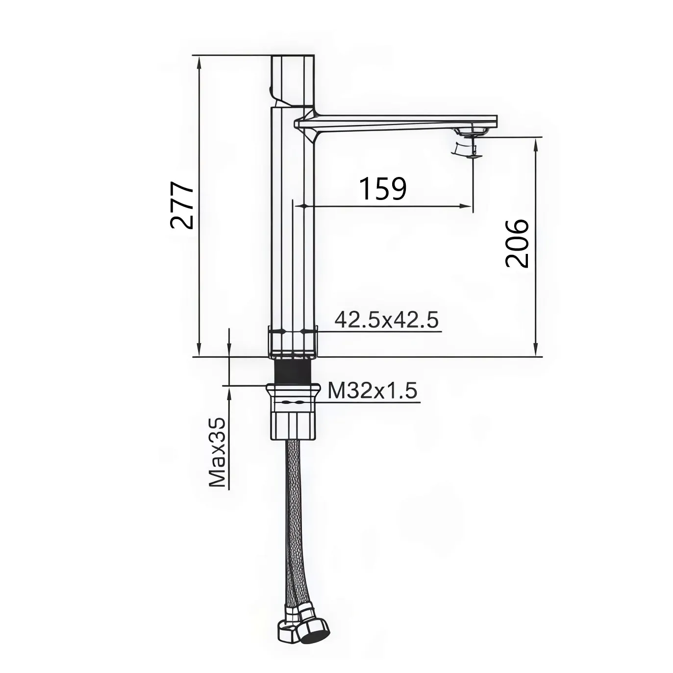 Смеситель для раковины высокий Maretti Lorenza LR32RF842-V, хром